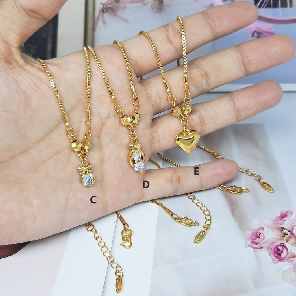 Kalung Koye Anak Premium Xuping Batu Bola Putih Lapis Emas Asli - BN222