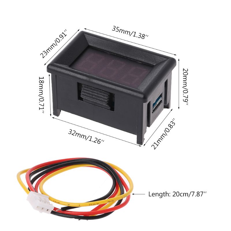 Btsg 0.36 &quot;Mini Car LED Display Digital Voltmeter Untuk DC 0-100V Pengukuran Tekanan Akurat LED Display Mudah Digunakan Li