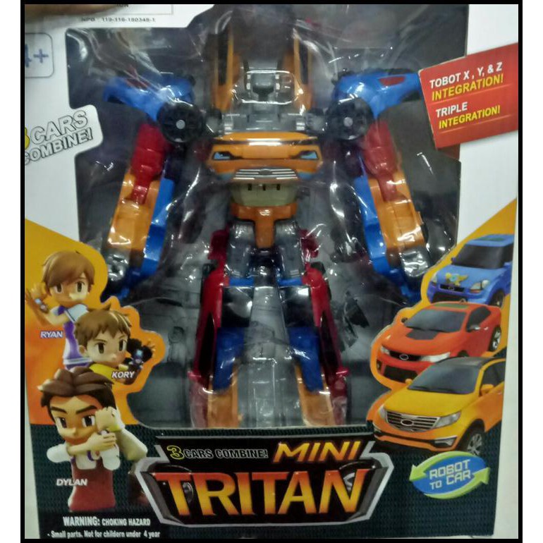 Amazing Tobot Mini Tritan Xyz 3 Mobil Gabung - Tobot Tritan