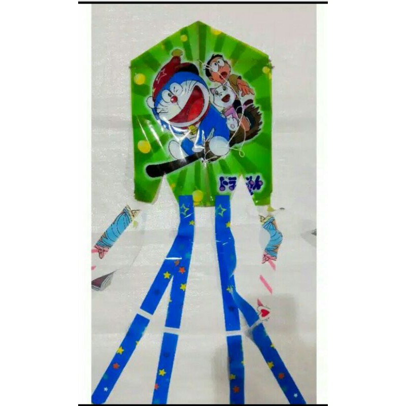 LAYANGAN PLASTIK KARAKTER KARTUN  / LAYANGAN PLASTIK / LAYANGAN LIDI / MAINAN ANAK MURAH