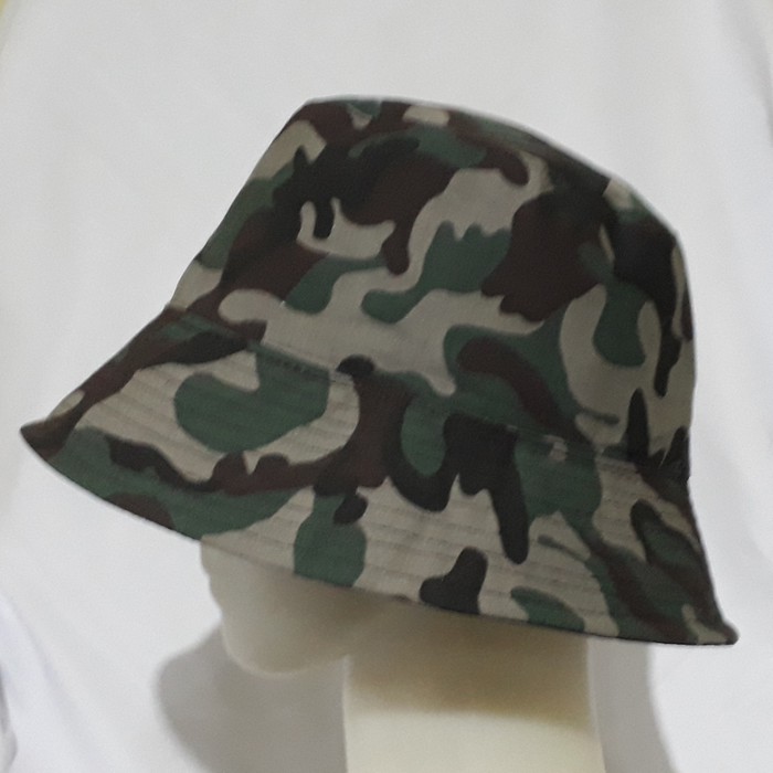 Topi Bucket Premium Polos two tone dua warna