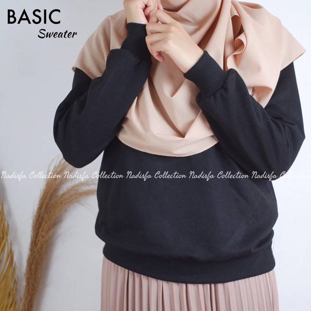 BASIC SWEATER POLOS CEWEK