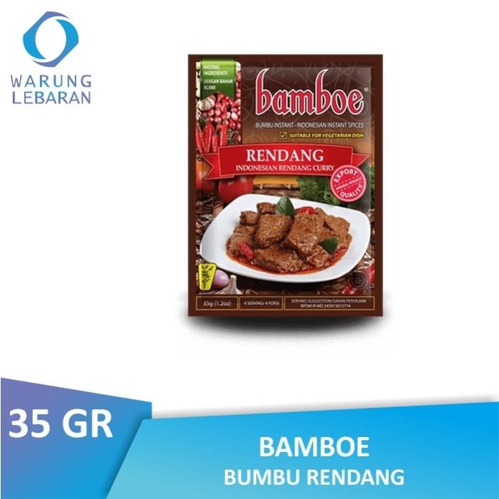 

Instan-Masak-Bumbu- Pack Bamboe Bumbu Rendang 35 Gr -Bumbu-Masak-Instan.