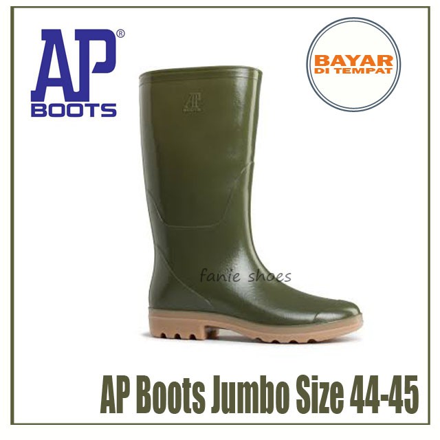 AP Boots 9303 Panjang Hijau Size JUMBO 44-45 / Sepatu Karet Boot Anti Air