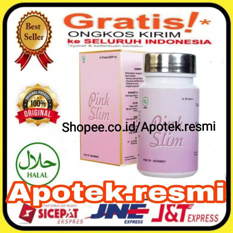 PINK SLIM Asli BPOM Obat Pelangsing Penurun Berat Badan Diet Herbal Slimming Kapsul Original Booster