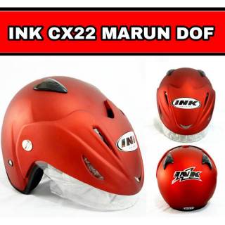  helm  INK CX22 stiker  Hitam Metalik PAKING KERDOS free 