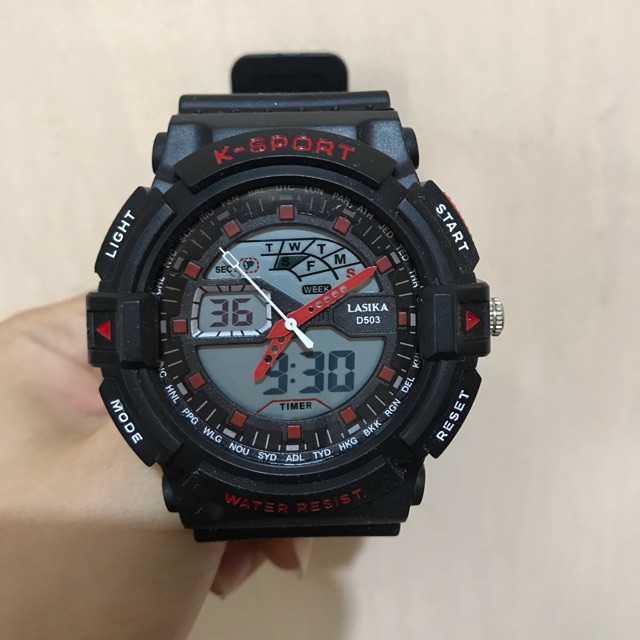 Jam tangan double time lasika sport digital anti air dewasa