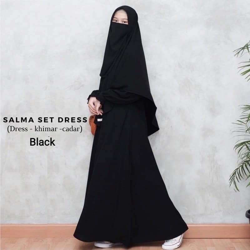 GAMIS SET SYARI KHIMAR GAMIS SET JILBAB SALMA SET SYARI GAMIS SYARI SET KHIMAR PLUS CADAR GAMIS SYAR