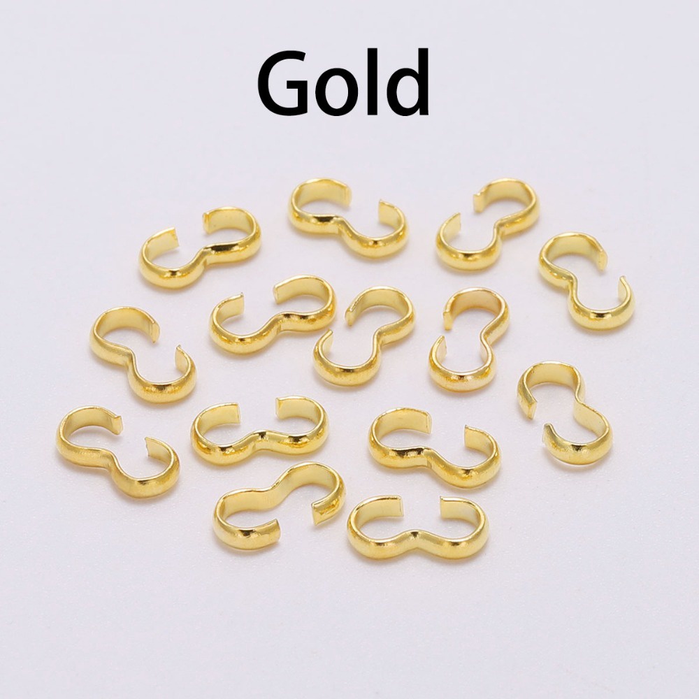 100pcs/lot 4*8 mm Konektor gesper digunakan untuk membuat perhiasan persediaan aksesoris gelang