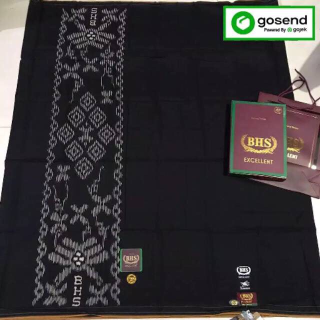 Sarung BHS Excellent TKB (HITAM POLOS) Kualitas GOLD (Kualitas Tertinggi)
