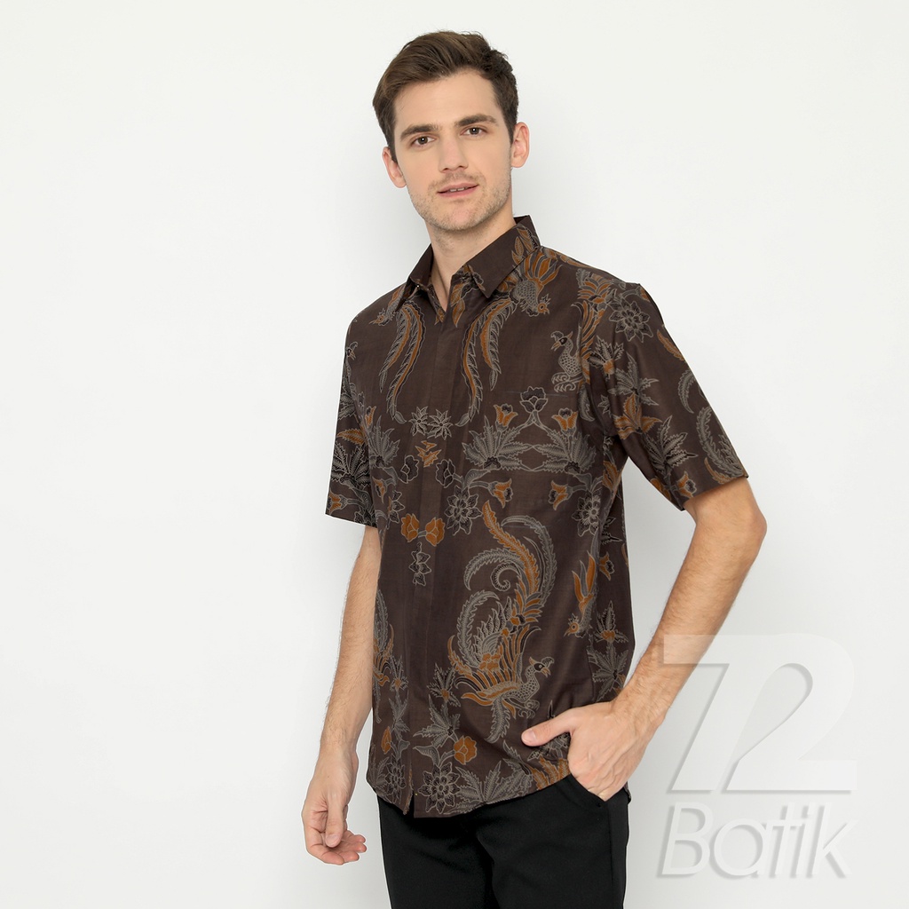 BATIK COUPLE MODERN Kemeja Rok Lilit Instan Batik Pria Lengan Panjang Premium Warna Abu Tua Grey Gray 729232 Cap 72 - Baju Kemeja Atasan Pakaian Batik Couple Cople Pria Cowok Laki Laki Remaja Keluarga Lengan Panjang Modern Slimfit Premium Kekinian