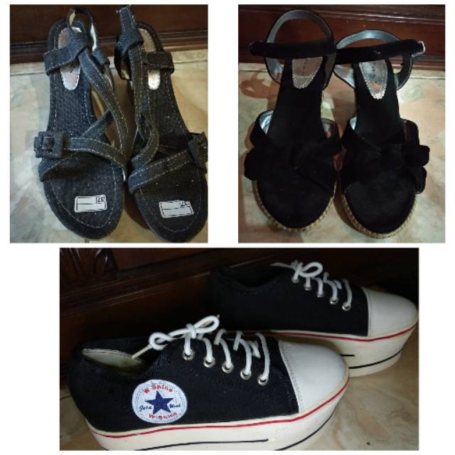sepatu wedges preloved