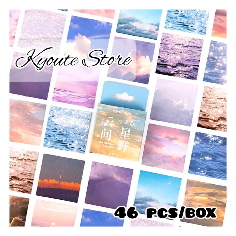 

46 pcs Sticker Sky Landscape Scrapbook DIY Bujo Planner Journal Craft Planner