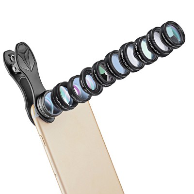 APEXEL APL - DG10 10 in 1 Setelan Lensa Kamera Telepon Eksternal Kesehatan