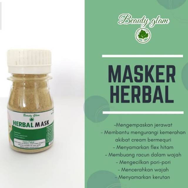 (DISTRIBUTOR RESMI) MASKER HERBAL BEUTYGLAM