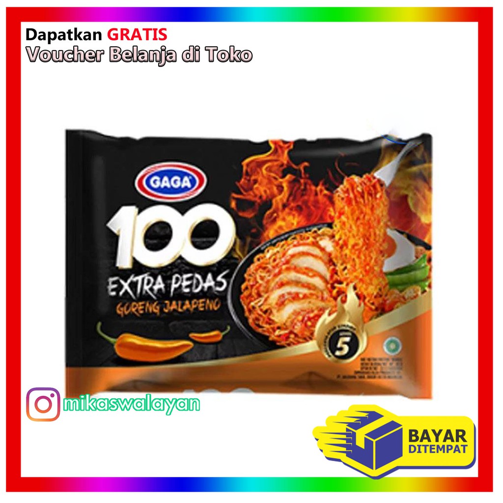 

Gaga 100 Extra Pedas Goreng Jalapeno Mie Instan (5Pcs)