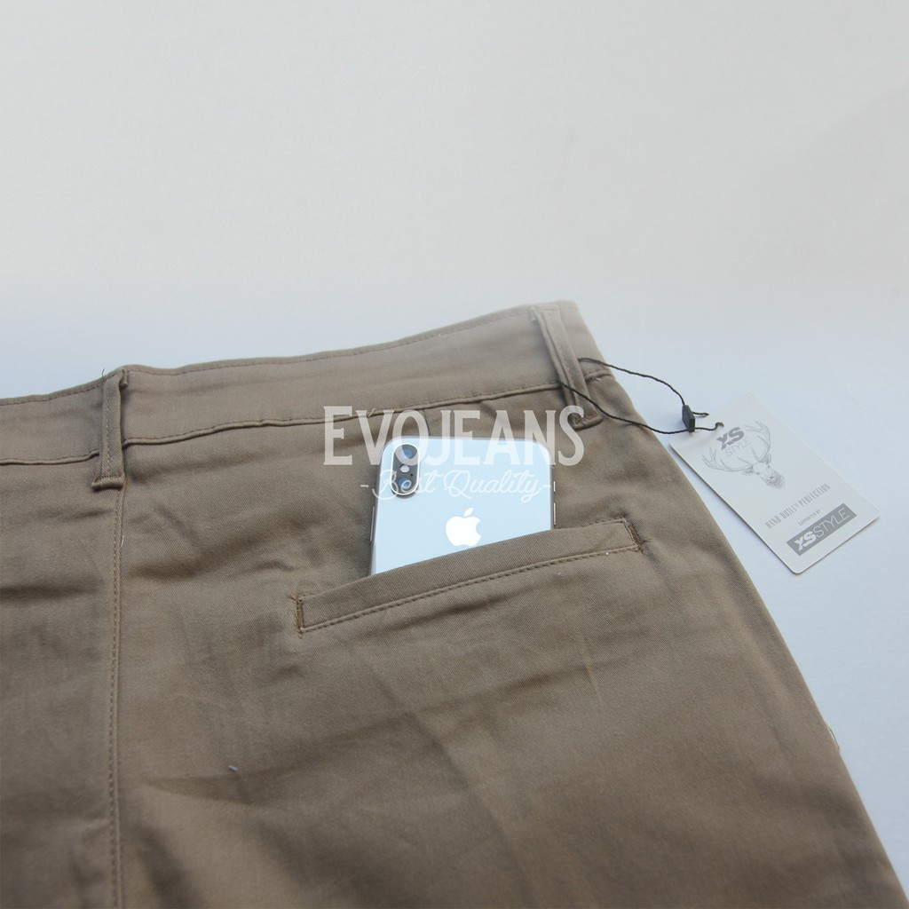 Celana Pria Pendek Distro Bahan Karet Halus Kualitas Premium - Chino Pants Pria Pendek Warna Army