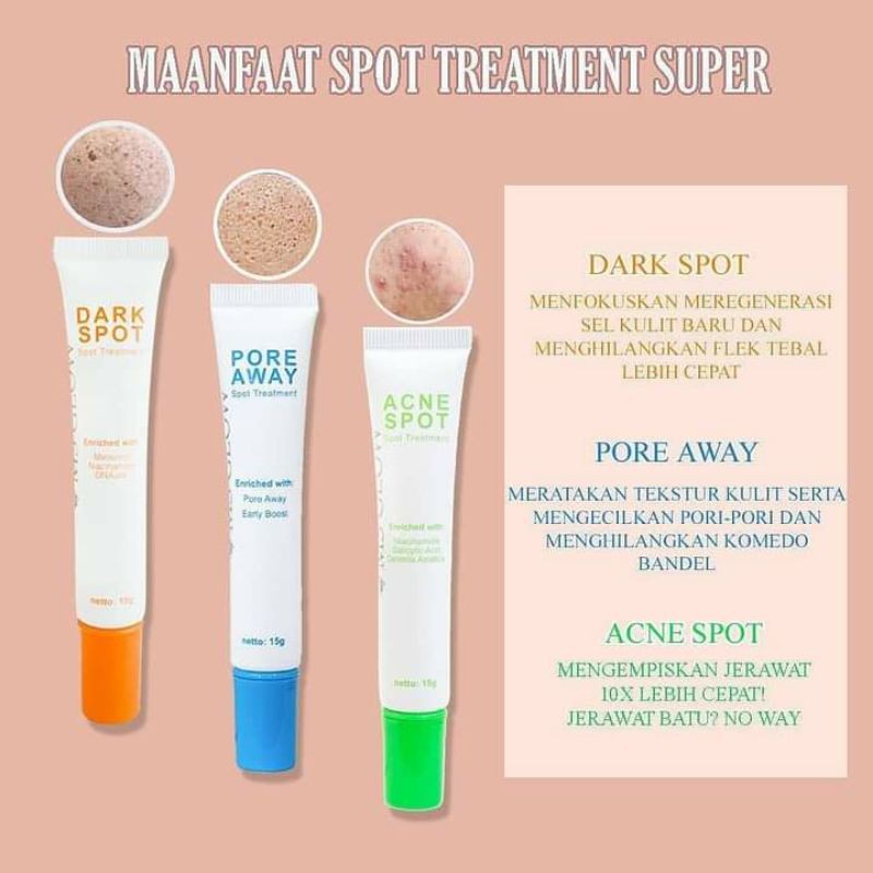 MS Glow Spot Treatment Krim untuk Jerawat Flek Hitam dan Mengecilkan Pori
