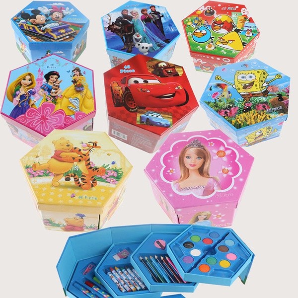 Crayon Hexagon Set Karakter Lucu Reseller Welcome Barang Unik China