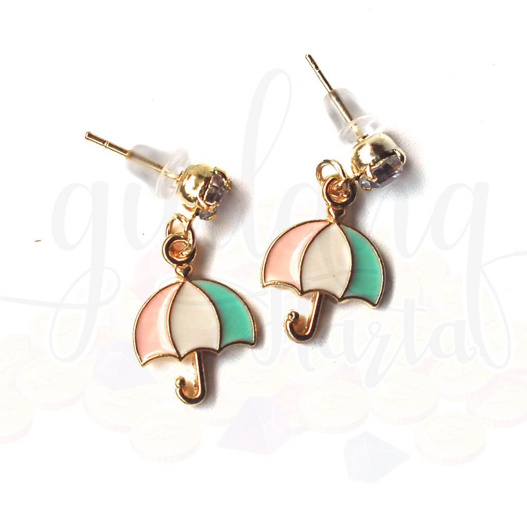 Anting Stud Pastel Umbrella Payung Lucu Unik GH 203533