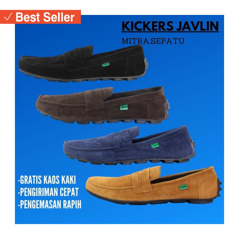 SEPATU SNEAKRES UNISEX SPORT FASHION KEKINIAN  / Sepatu Casual Slip On Pria Kickers JAVLIN Slop