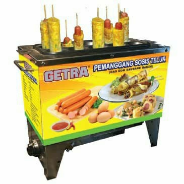 GETRA SC GDCJ GAS EGG SAUSAGE BAKER MESIN SOSTEL 10 LUBANG SOSIS TELOR GARANSI RESMI