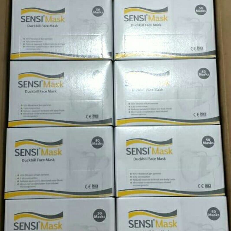 MASKER SENSI DUCKBILL EARLOOP Ada embos sensi di masker