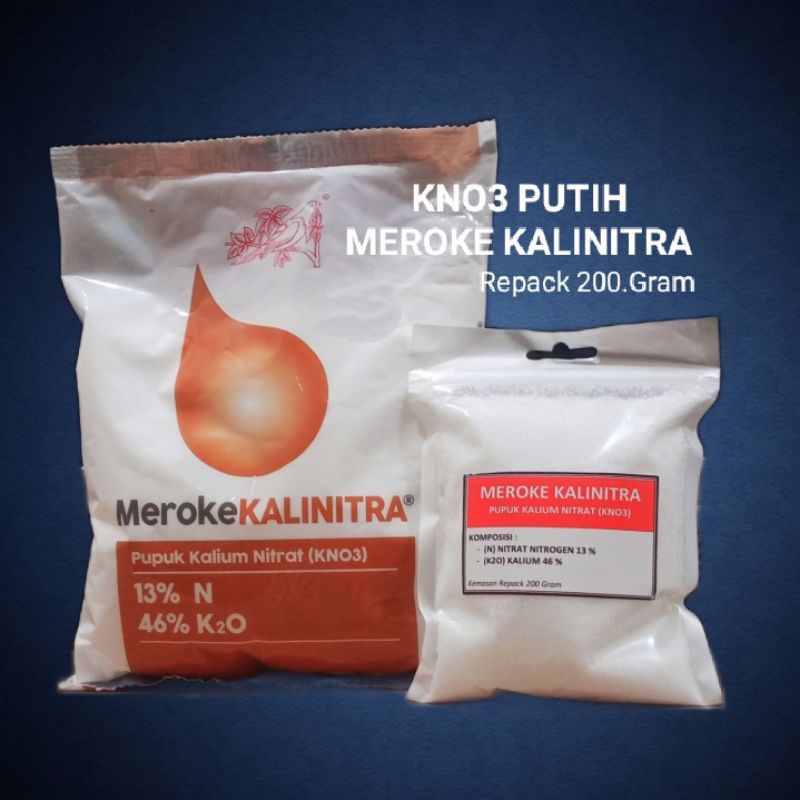 PUPUK KNO3 PUTIH MEROKE KALINITRA REPACK 200Gram