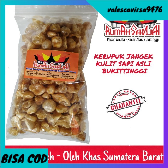 

⭐BISA COD⭐ Kerupuk Kulit Sapi Mentah (Jangek) Asli Bukittinggi 1 Kg