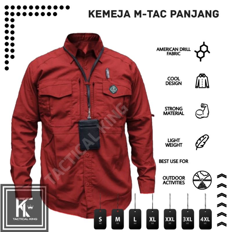 Kemeja Tactical M-Tac Lengan Panjang Termurah Best Seller/Kemeja PDL Lapangan