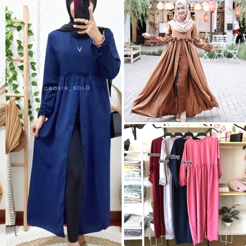 BTC_SOLO1 || CAVIAR DRESS OUTER WANITA || DRESS OUTER CAVIAR POLOS || OUTER DRESS WANITA