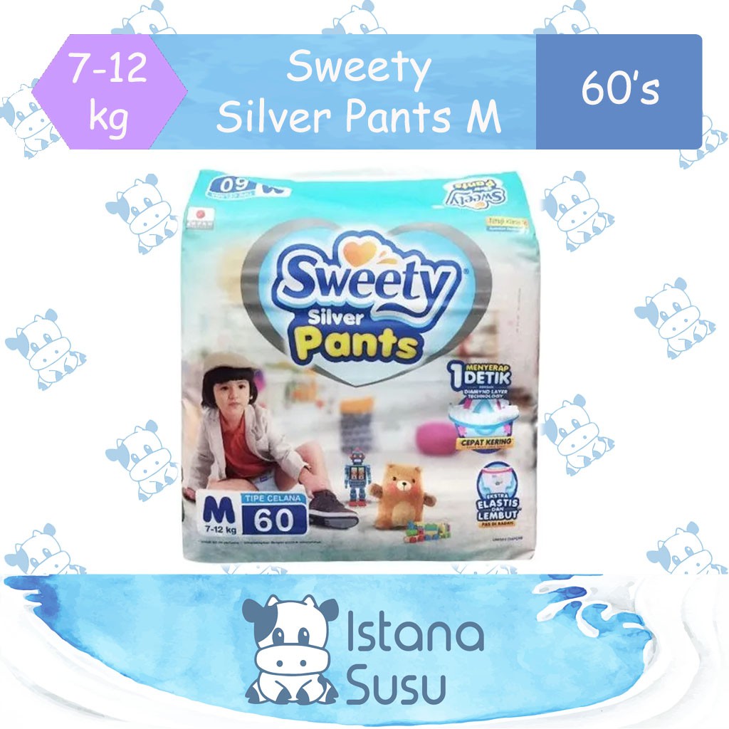 Sweety Silver Pants Ukuran Besar