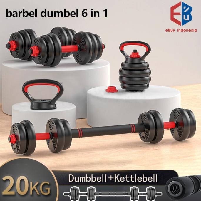 Dumbell set 20KG Barbel set Dumbel Dumbell alat olahraga rumahan