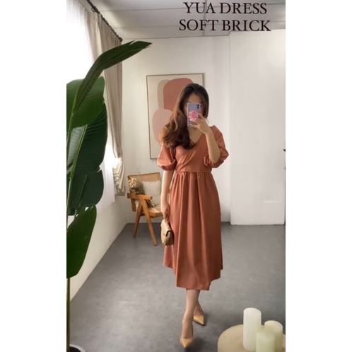CLARYN THE LABEL YUA DRESS SOFT BRICK