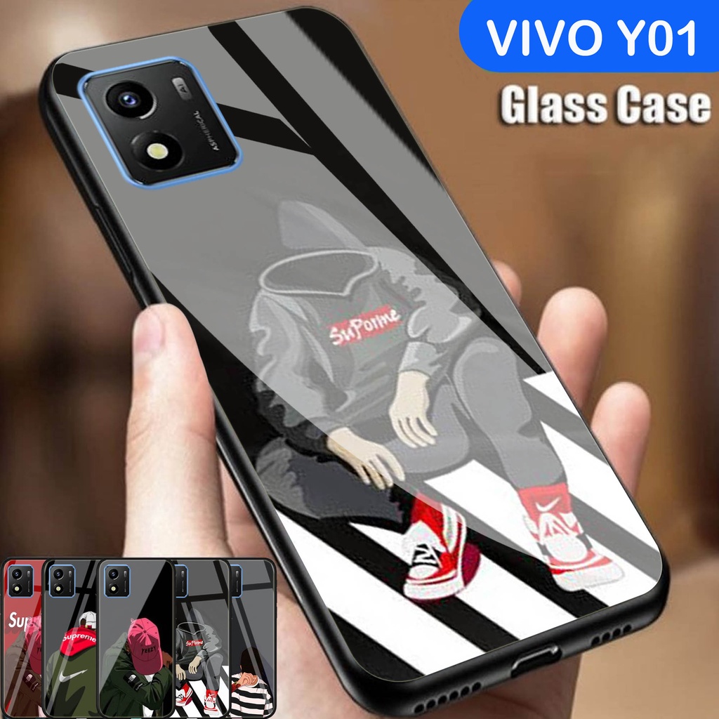 Softcase Glass Kaca VIVO Y01 - Casing HP VIVO Y01 [ S12].