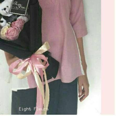 ۞ (PO 1-2 HARI) buket bunga wisuda - boneka wisuda - bunga pita satin ♘