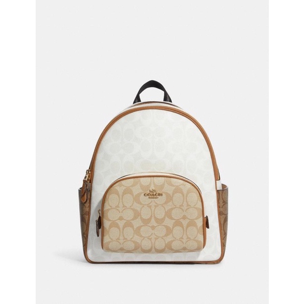 Coach Mini Court Backpack In Signature White (CA439)