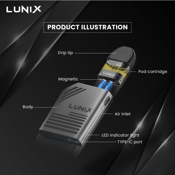 Lunix Cosmic Pod Kit 520mAh Authentic Pod Vape