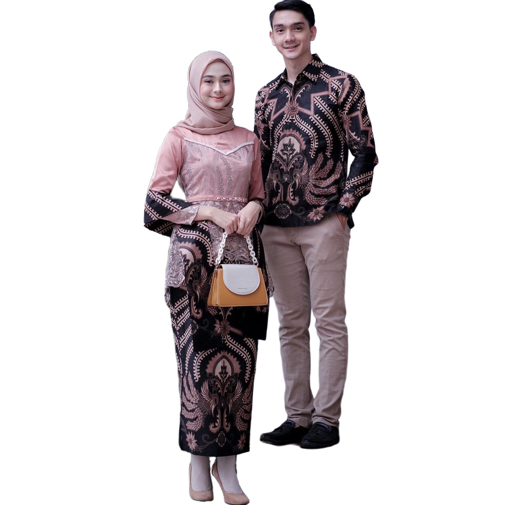 BATIK COUPLE KEBAYA MODERN/COUPLE ALEENA ROSE/COUPLE KEBAYA KONDANGAN LAMARAN-KEBAYA WISUDA ROVELLA