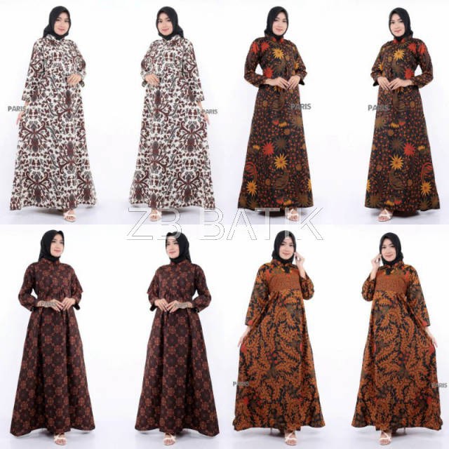 GAMIS BATIK UNGGUL JAYA MANGGAR,SEKAR,CANTIK, KUBIS,KUPU,PADI,DAUN/COD
