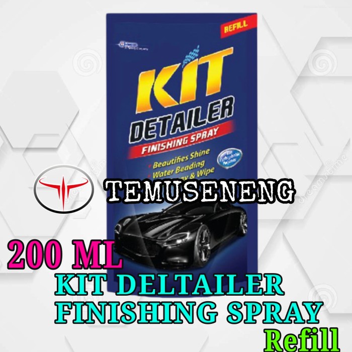 Kit Detailer Finishing Spray Refill Pouch 200 Ml Pengkilap Mobil Motor