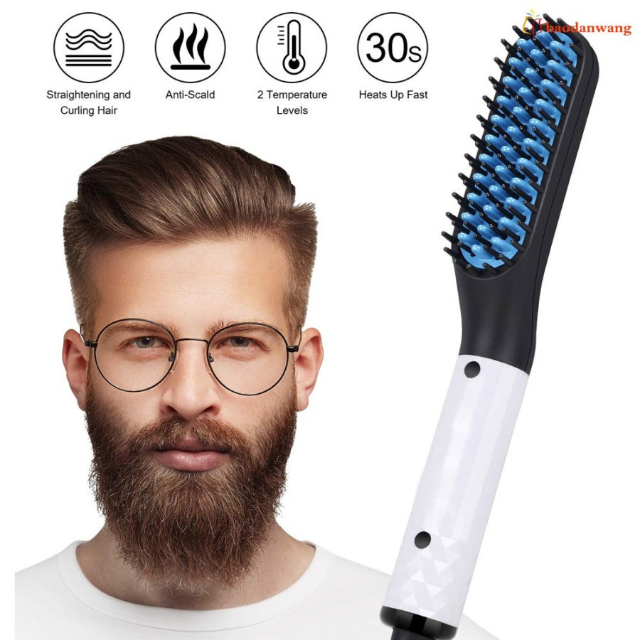 New Hair &amp; Beard Straightener For Men Brush Catok Sisir Pelurus Model Catokan Rambut Pria