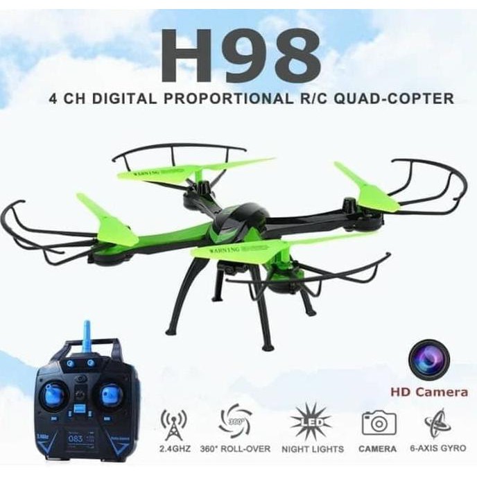 TERBARU  Drone JJRC H98 murah Camera 420P kamera + slot Memory Card