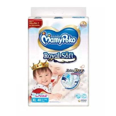Mamypoko Popok Perekat Royal Soft NB62 / S60 / M56 / L48 / XL40 / XXL32