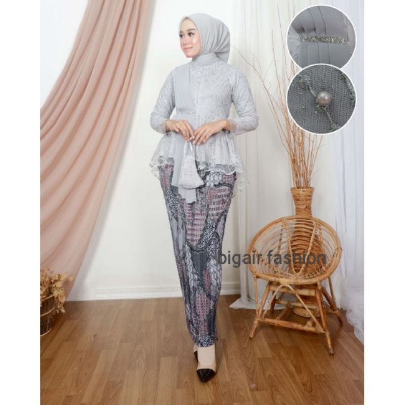SETELAN KEBAYA AURORA SELENDANG MODERN - SETELAN KEBAYA MODERN - BLOUSE AMALIA - KEBAYA KEKINIAN -BY BA