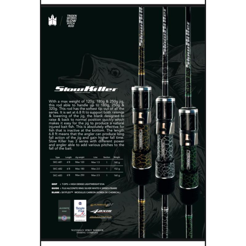 JIGGING ROD TRIDENTECH SLOWKILLER PE 2 OH
