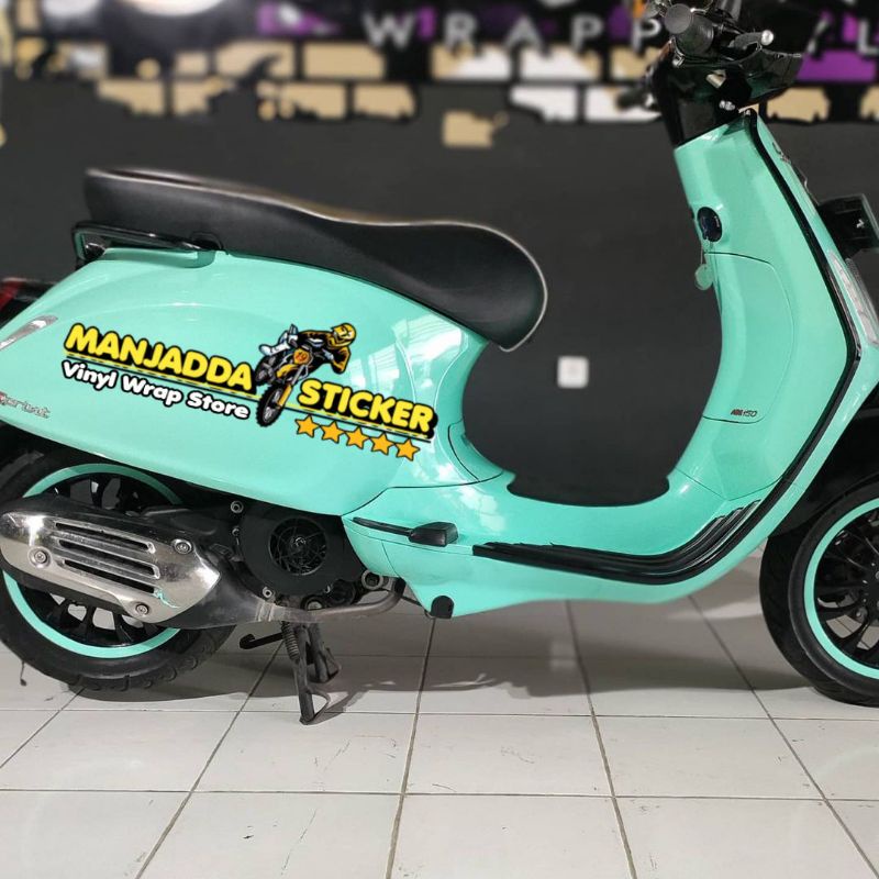 Stiker skotlet hijau mint tosca gllosy kualitas super premium bahan mudah untuk dipasang