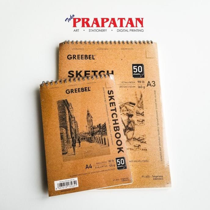 

(BISA COD) Greebel Sketchbook 50 Sheets A4/A3-003-02 Buku Gambar BIG SALE Kode 798