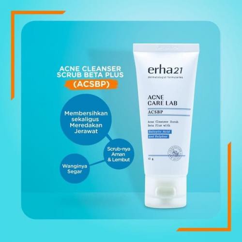 ERHA ACNE CARE LAB ACNE CLEANSER SCRUB SABUN WAJAH KULIT BERJERAWAT