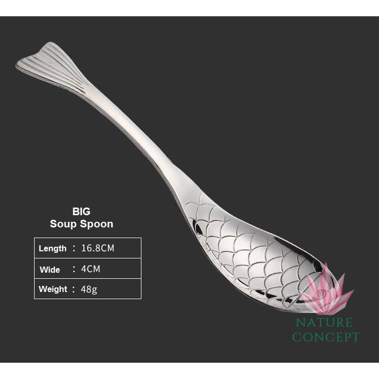 Sendok Sayur Sup Kuah Unik bentuk Ikan Fish Soup Spoon Gift-Besar
